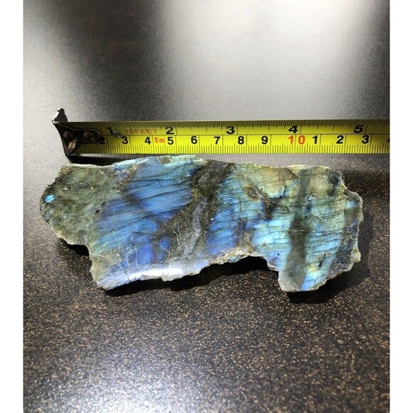 Labradorite One Side Polished Flash Stunning Colors Slab Spectrolite Reiki Stone - Picture 3 of 16